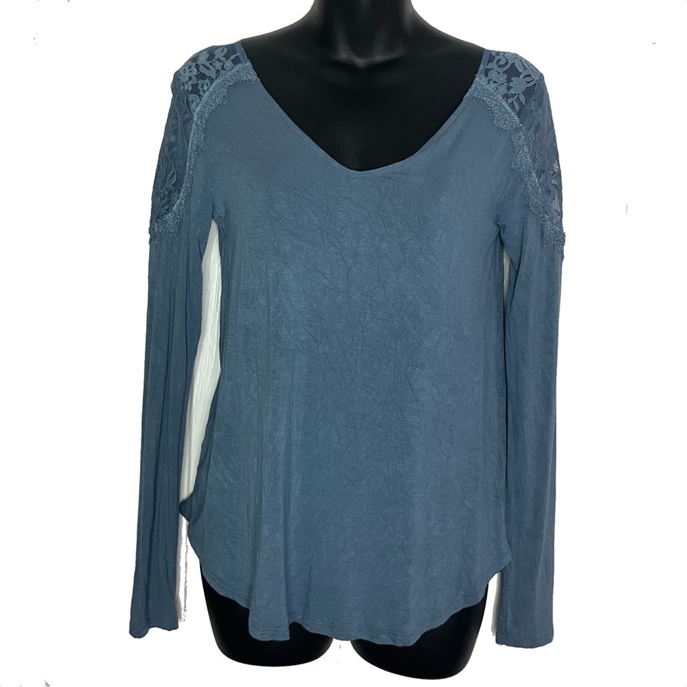 American Eagle Outfitters Slate Long Sleeve Top
